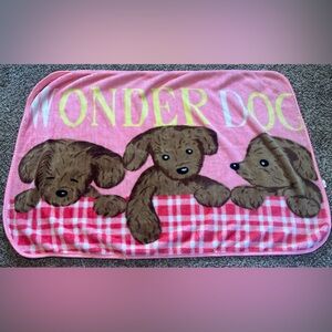Wonder Dog Blanket Toto Blanket Pink Three Puppies